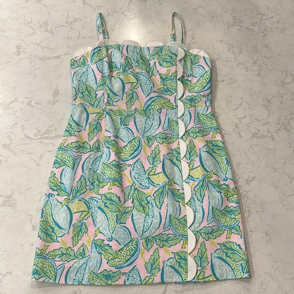 Lilly Pulitzer Mercede Stretch Dress in Urchin Pink Vitamin Sea Smocked - Picture 16 of 16